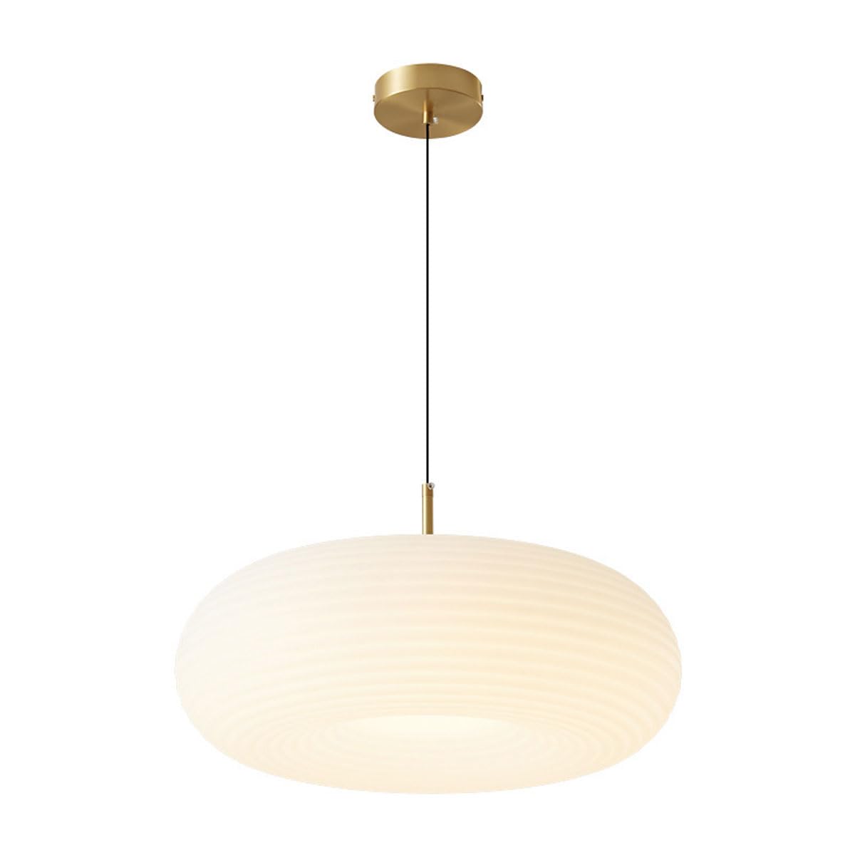 Candelabro LED industrial de diseño minimalista en latón cepillado y blanco 36W 8