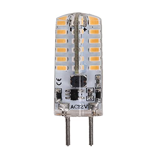 Bombillas Bombillas 48LED Bombilla De Silicona Energy Star Luz Suave 3W 300LM GY6.35 Bombilla BiPin AC12V Para Lámpara De Techo De Araña (blanco Cálido, Blanco Frío)(Blanco cálido)