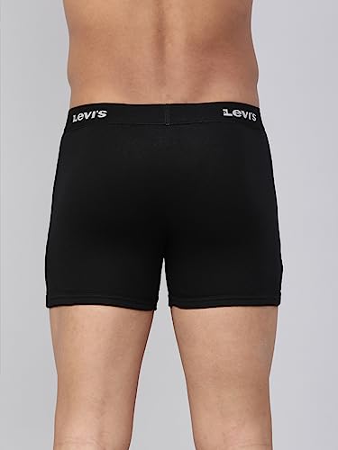 Image of Levi's 001 Classic Boxer Brief for Men | 100% Pure Cotton | Solid | Mid-Rise Men's Underwear | Anti-Roll Waistband | Durable Comfort with Extra Supportive Gusset | Functional Fly | Pack of 2