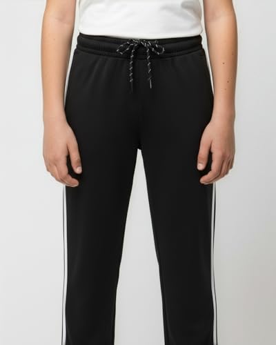Image of Real Essentials 3 Pack: Boys' Mesh Open Bottom Active Sweatpants with Pockets & Drawstring