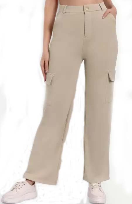 Berrylush Cargo Women's 4-Pocket Casual Pants in neutral