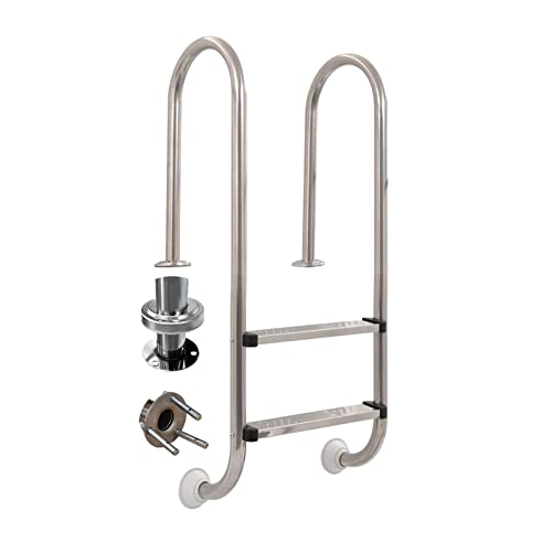 Escalera para Piscina con Pasamanos de Acero Inoxidable 200kg miniatura 1