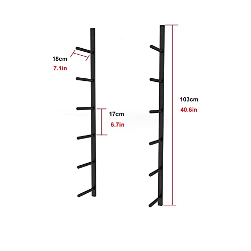 Support tapis de yoga mural en métal à 6 niveaux pour studio - 2
