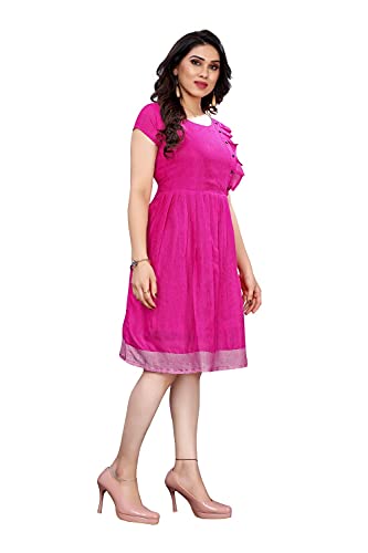 Image of PERFECTBLUE Women's Linen Blend Dress Shirt Pink XXL