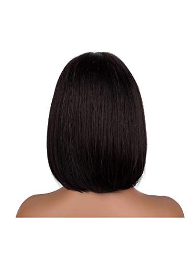 Image of SkyHair Premium Japanese Kanekalon Synthetic Technology Hair Wig for Women with Natural-Looking Bangs - Undetectable, Realistic, Full Head Wig for Daily Use, Chemo, Volume & Length (Matte Brown, 12 Inches)