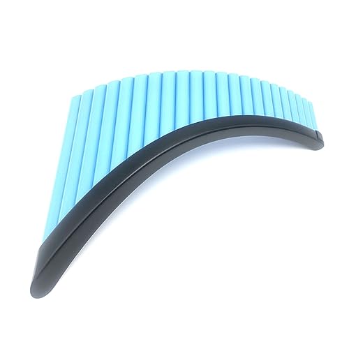 BABYCE pan Flute Beginners Quality 22 Pipes Panflute with Base G Key ABS Plastic Pan Flute Music Instrument Tunable Panfluit (Color : Blue Right Hand)