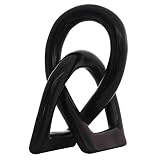 Stoneage Arts Continuous Looped Entwined Love Knot Sculpture Unique Modern Contemporary Décor Hand-C