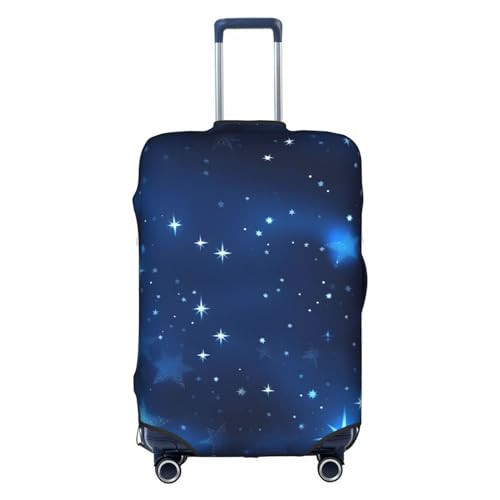 Housse de valise étoiles S blanche en polyester lavable pour bagage cabine