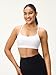 Omwilddo Womens Y Back Padded Sports Bra Strappy U Neck Butter Soft Low Impact Workout Bras Yoga Pilates Walking White M