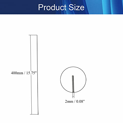 Image of Jutagoss Carbon Fiber Rod 2mm Craft Matte Pole Length 400mm 15.75 Inch Round Carbon Fiber Wing Tube for RC Airplane DIY Craft 5Pcs
