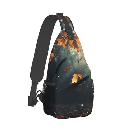 Mochila Bandolera Pequeña para Senderismo Unisex Negra