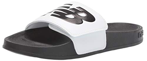New Balance Women's 200 V1 Adjustable Sandal, White/Black, 8 B US