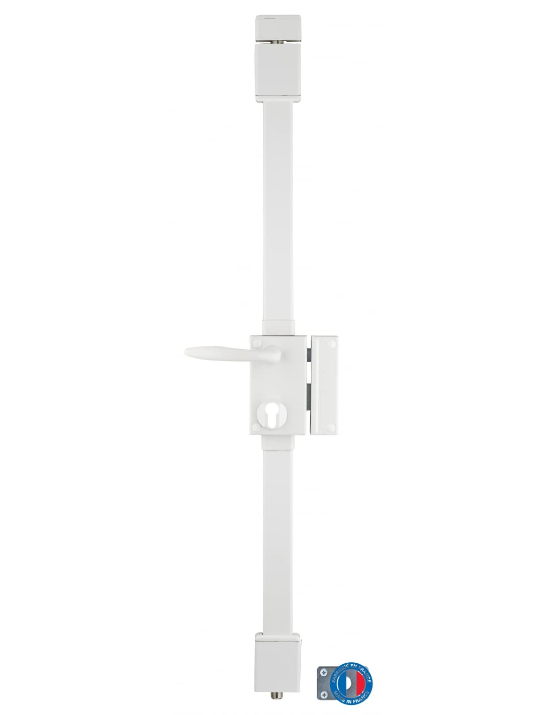 THIRARD - Obudowa zamka aplikacyjnego Targa do drzwi wejściowych, lewych, 3 pkt, oś 45 mm, biała