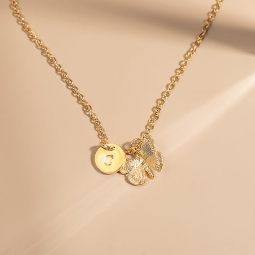 MignonandMignon Gifts For 8 Years Old Girls Dainty Butterfly Necklace Gold for Fall Jewelry Inspirational Spring - 3BFN3