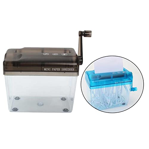 Image of ECOMISTIQ Shredder Small Hand Cranked Portable 1 Sheet Container for Household| Shredders| Office Equipment | Business