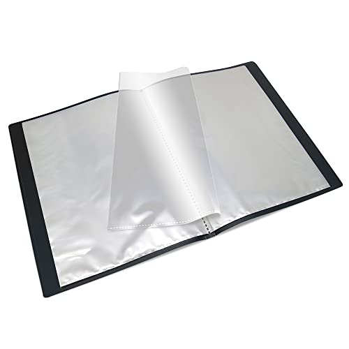 WAYTEX 931445 Dokumentenschutz, A4, personalisierbar, 80 Ansichten, 40 Hüllen, PP-Einband, schwarz