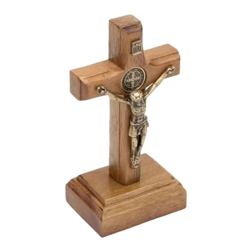 ✝️【Eleganza Spirituale in Tutta la Casa】：Il crocifisso in legno è perfetto per valorizzare l’arredamento di vari spazi, tavoli da pranzo, camere da letto, uffici o luoghi di lavoro con la sua presenza spirituale. Crea un angolo di preghiera personale o un raffinato crocifisso da parete quando appeso, diffondendo un’aura di pace.