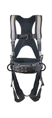 Super Anchor Safety 6151-GSM Deluxe Full Body Harness plus All-Pakka Tool Bag Combo, Medium, Silver