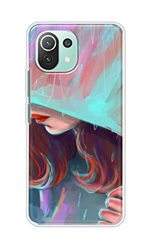 Image of PRINTFIDAA Pretty Woman Under The Umbrella Painting Printed Designer Hard Case for Mi 11 Lite / 11 Lite 5G NE Back Cover -(e) RPM1007