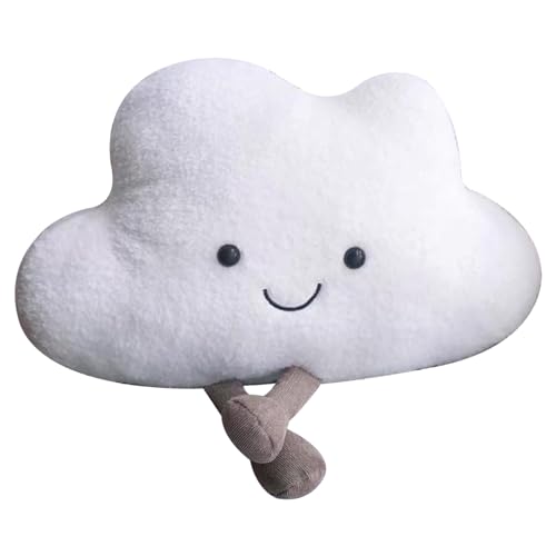 Oreiller en peluche en forme de nuage avec pieds de dessin animé pour enfants, chambre d'enfant, canapé, chambre à coucher - 50 x 35,1 cm