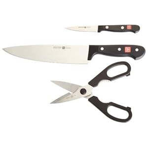 Wusthof Gourmet 3-Piece Essentials Set with Chef’s Knife, Parer, and Shears