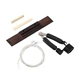 ChiuTiaro Classic Guitar Bridge Saddle Nut Set with Strings Professional Wooden Bridge Musical Instrument Accessories Replace Parts