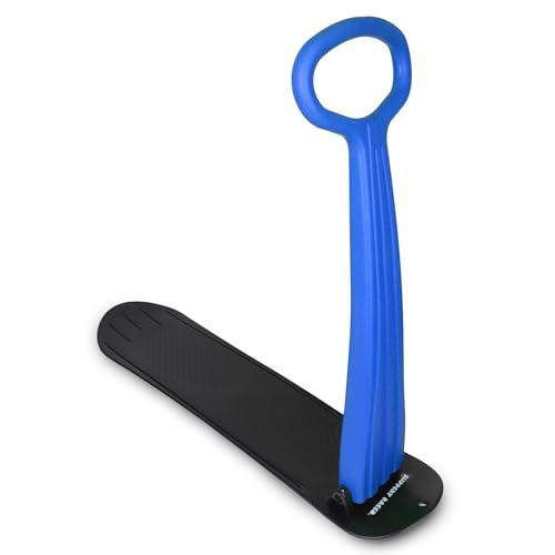 Slippery Racer Kid's Lightweight Compact Foldable Cold Resistant Downhill Outdoor Winter Ski Scooter Snow Sled for Children 4 Years and Up (Blue, 2)