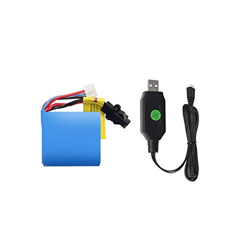 DEERC Battery and Charger for H120 RC Boats Charging Kit for Remote Control Boat