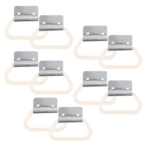 BESPORTBLE Maniglie per Bidoni della Spazzatura Esterni in Metallo Set da 10 Pezzi, Maniglie Resistenti Antiscivolo per Sostituzione Cestini e Cassette Attrezzi, Adatte per Uso All’aperto