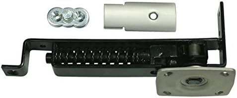 Double Action Spring Hinge with Cover Plates Satin Nickel - Solid Brass