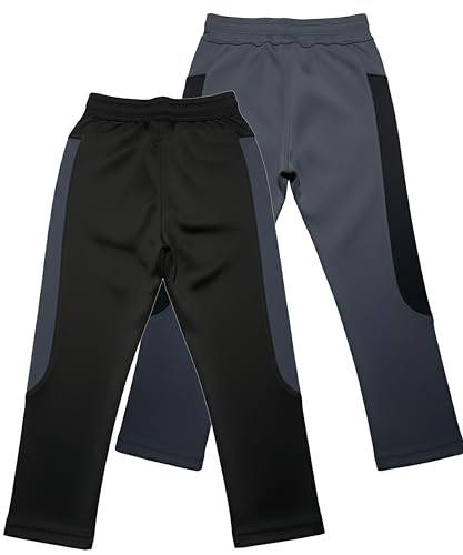 Image of Boys Regular Fit Track Pants, 4Way Stratchable Pants for Sports Activities and Routine Wear Active Wear Lower for Kids Boys (Pack of 2)