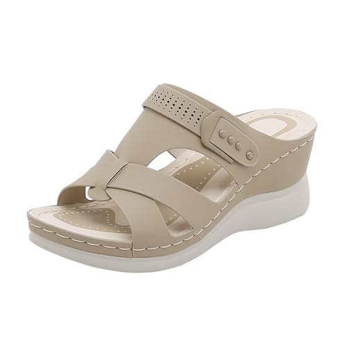 Sandales orthopédiques kaki pour femme avec soutien voûte plantaire