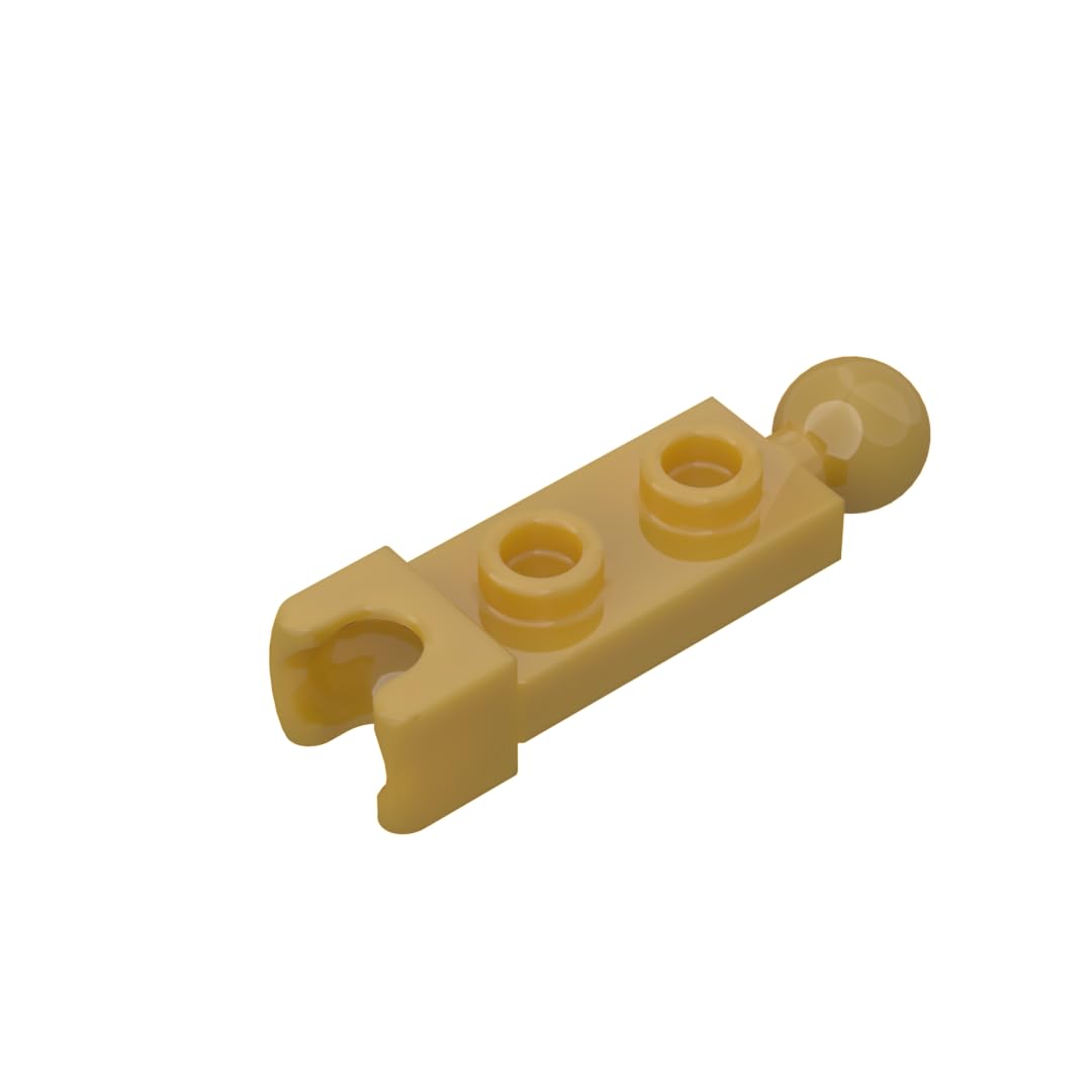 Gobricks Hinge Plate Plate Special 1 x 2 with 5.9mm End Cup and Towball 14419 GDS-904 50PCS Compatible with Lego Classic Bulk Toy MOC Color:Pearl Gold 297