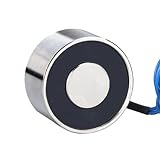 XIWSWYHM 1pcs P8/20 Industrial Small Round Powerful Electromagnet DC 12V 24V Lifting Iron Suction Cup Type 12V 0.3KG(DC 12V)