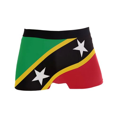 peiyeety Herren-Boxershorts mit Flagge von St. Kitts und Nevis