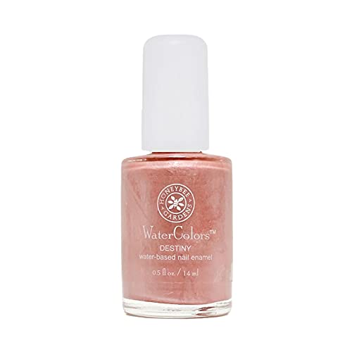 Honeybee Gardens Water Based Nail Polish Destiny - Iridescent Nude Pink Bronze Shimmer Nail Polish for Adults, Vegan Odorless Enamel Nail Color, Long Lasting Natural Nail Care Polish, 0.5 fl oz Honeybee Gardens Water Based Nail Polish Destiny - Iridescent Nude Pink Bronze Shimmer Nail Polish for Adults, Vegan Odorless Enamel Nail Color, Long Lasting Natural Nail Care Polish, 0.5 fl oz