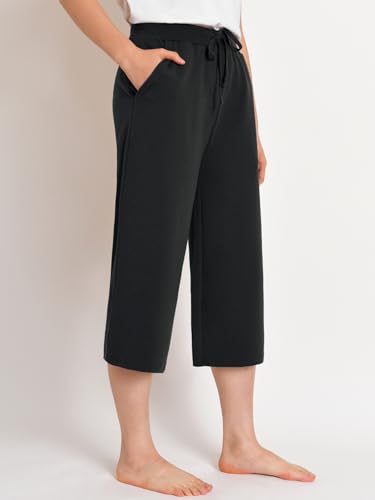 Latuza Women's Wide Leg Capri Pants Casual Summer2