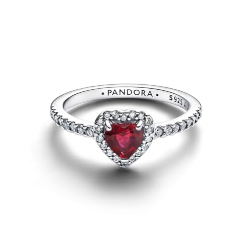 Bague Pandora argent 925 résistant au ternissement cœur fuchsia - 2