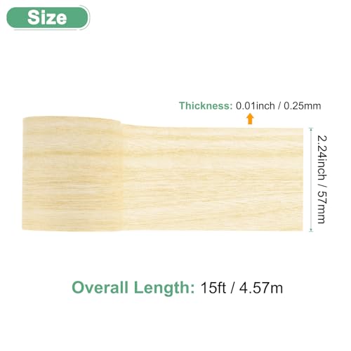 Image of M METERXITY 1-Roll Wood Grain Repair Tape, 2.24in x 15ft Textured Realistic Self-Adhesive Wood Floor Tape Contact Paper for Furniture /Floors /Home [Light Yellow Oak]