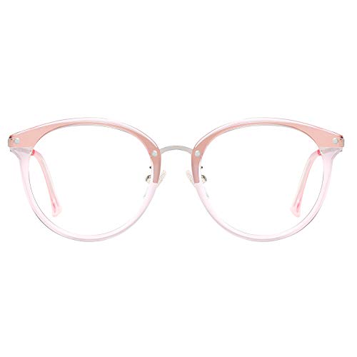 SOJOS Retro Round Blue Light Blocking Glasses TR90 Computer Eyeglasses Ashley SJ9001
