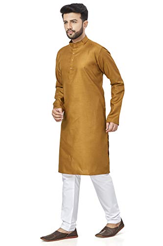 Image of BE ACTIVE Linen Blend Solid Pattern Trendy Comfortable Stylish Full Sleeve Kurta Men's Ethnic Wear
