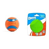 Chuckit! Ultra Ball & Erratic Ball Dog Toy Bundle - Large 3-inch Diameter Balls - for Dogs 60-100 lbs - Durable Rubber - Pack of 2