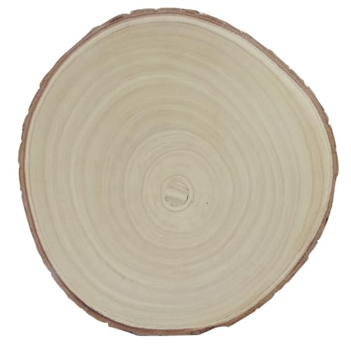 Bonsicoky Wood Slices for Centerpieces 12-13 Inch Rustic Wood Circles for Art Projects Handmade Craft Discs Organic Wooden Table Decor Artistic Creations Medium