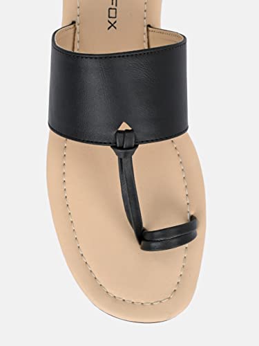 Image of Big Fox Toe Ring Slip On Flat Sandals For Women