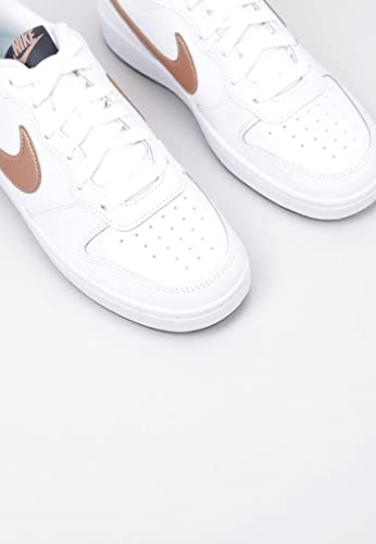 Nike Boy's Court Borough Low 2 (Big Kid) White/Metallic Red Bronze/Summit White 5.5 Big Kid M4