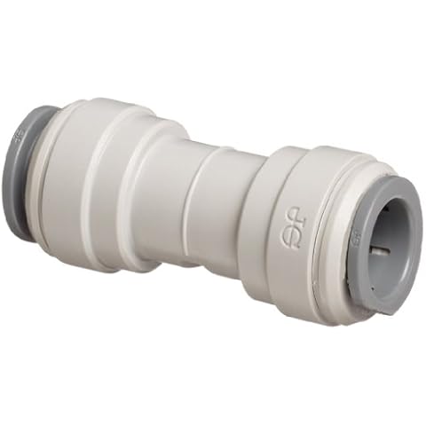 John Guest Acetal Copolymer Tube Fitting, Union Straight Connector, 1/4" Tube OD (Pack of 10) Cover