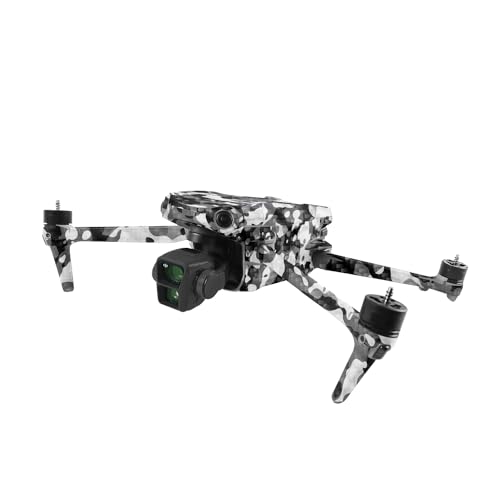 Image of MightySkins Carbon Fiber Skin Compatible with DJI Air 3 - Black Modern Camo | Protective, Durable Textured Carbon Fiber Finish | Easy to Apply