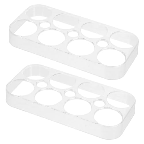 BESPORTBLE 2 pezzi Porta Uova Frigorifero Contenitore Scomparti Riutilizzabile Organizer Impilabile per Conservazione Uova Fresche Facile da Pulire e Antischiacciamento per Cucina e