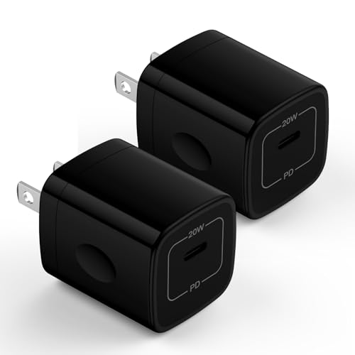 Fast Charger Block 20W USB Type C Wall Plug Adapter 2Pack for Moto G Power 2025,G Play 2026,G Stylus 5G 2025,Razr+2025,Samsung Galaxy A17 5G A16 S25Ultra Z Flip7 A25 S24FE S23,iPhone 17 Pro Max 16Plus