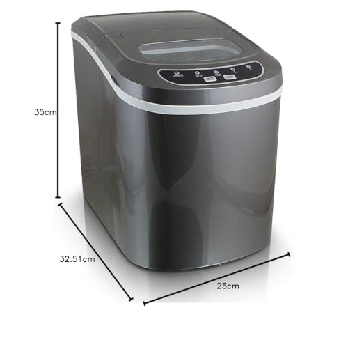 Foto von Eiswürfelmaschine Eiswürfelbereiter Eiswürfel Ice Maker EIS Maschine Icemaker (Dunkelgrau)